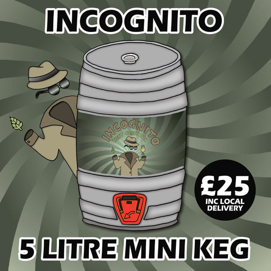 Incognito 5.8% IPA - 5L Mini Cask - Local delivery or pickup only